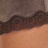Velvet lace shorts, Brun