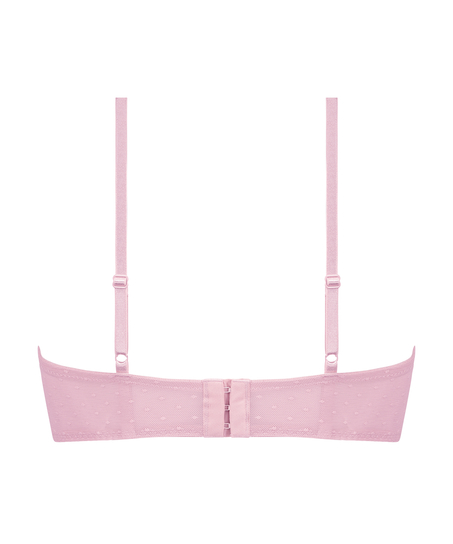 Vatterte longline bøyle-bh Juliette, Rosa