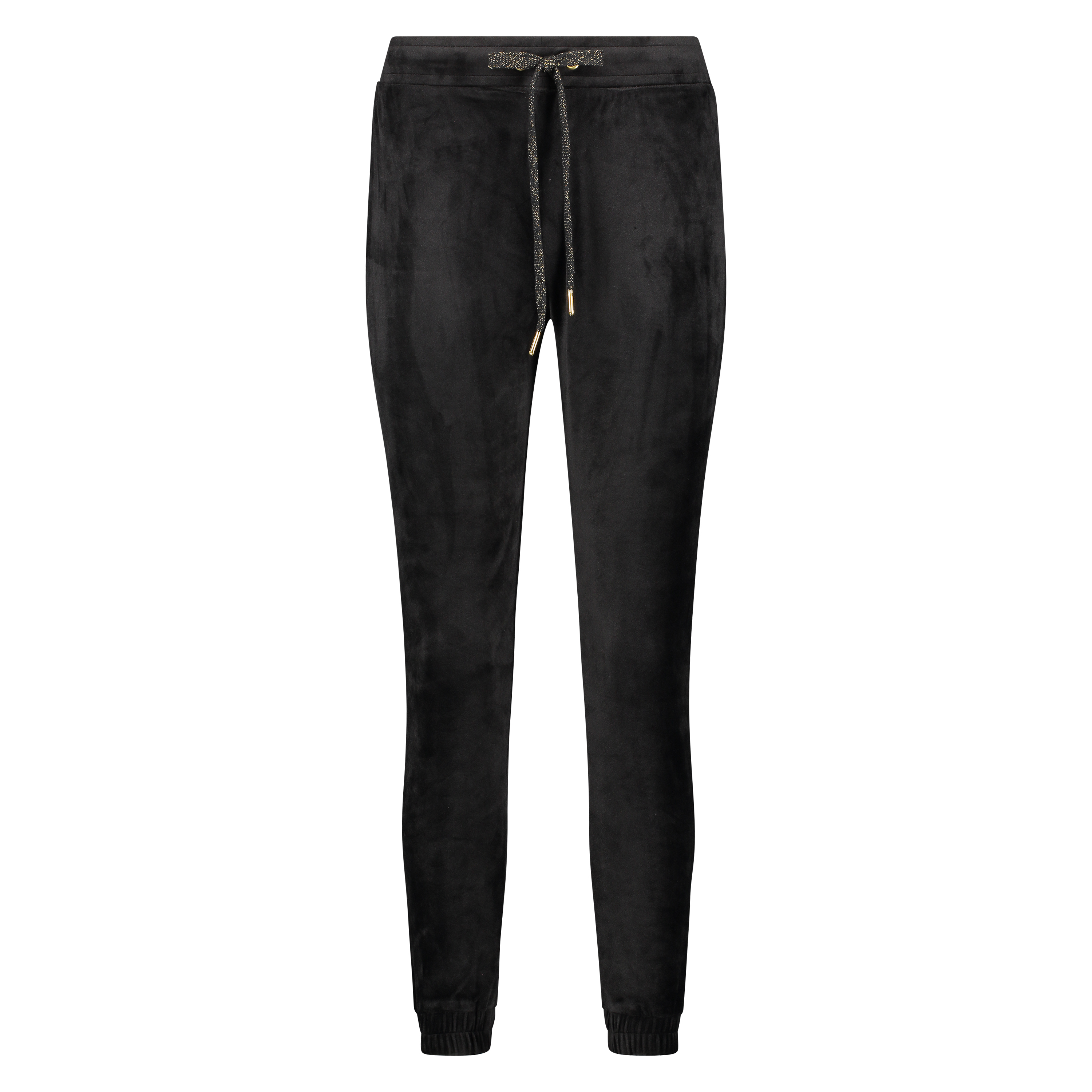 Velvet lurex joggebukser, Svart, main