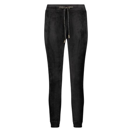 Velvet lurex joggebukser, Svart