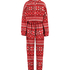 Fairisle flanellfleece onesie, Rød