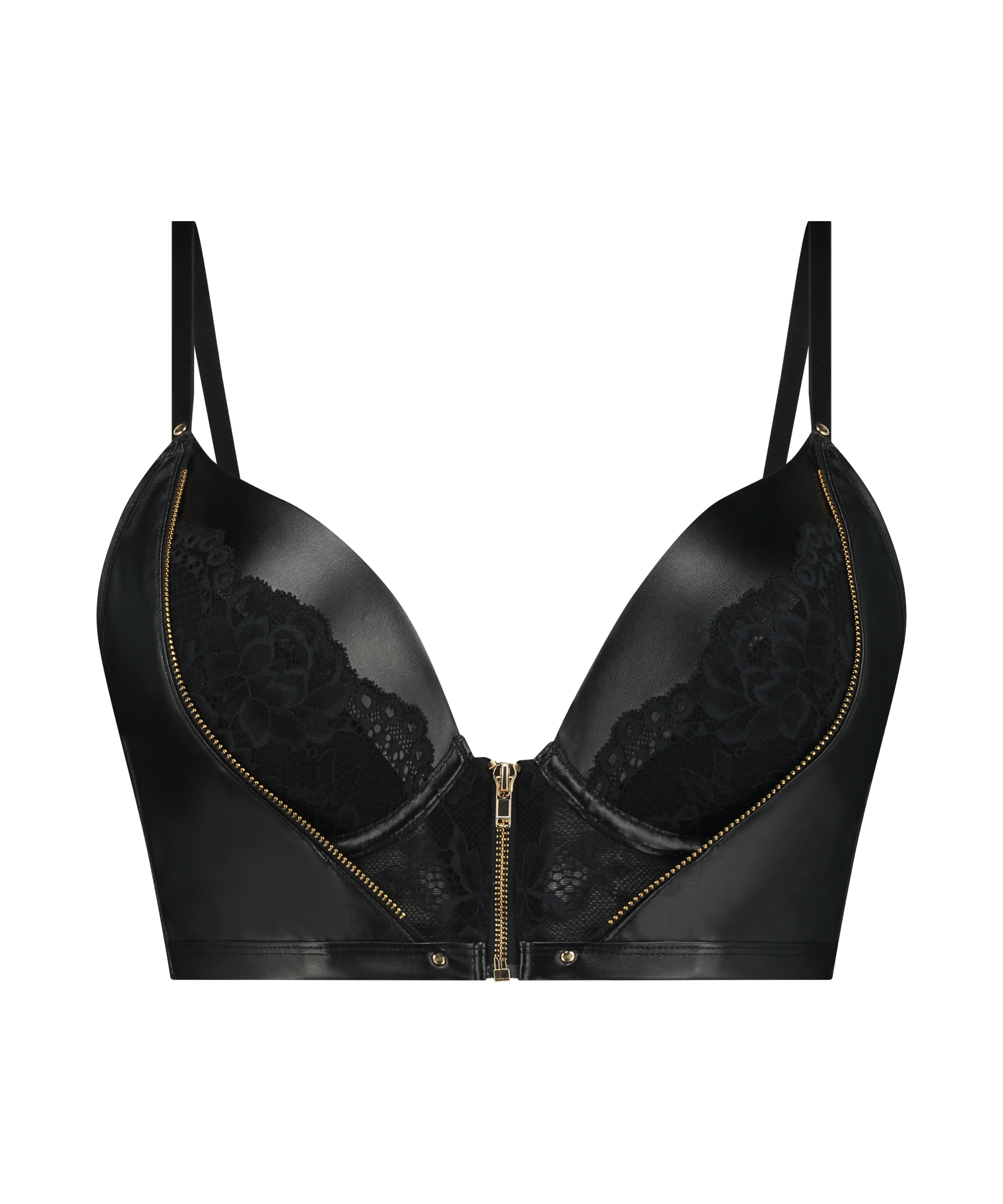 Talia Longline foret pushup-BH med b&oslash;yle, Svart, main