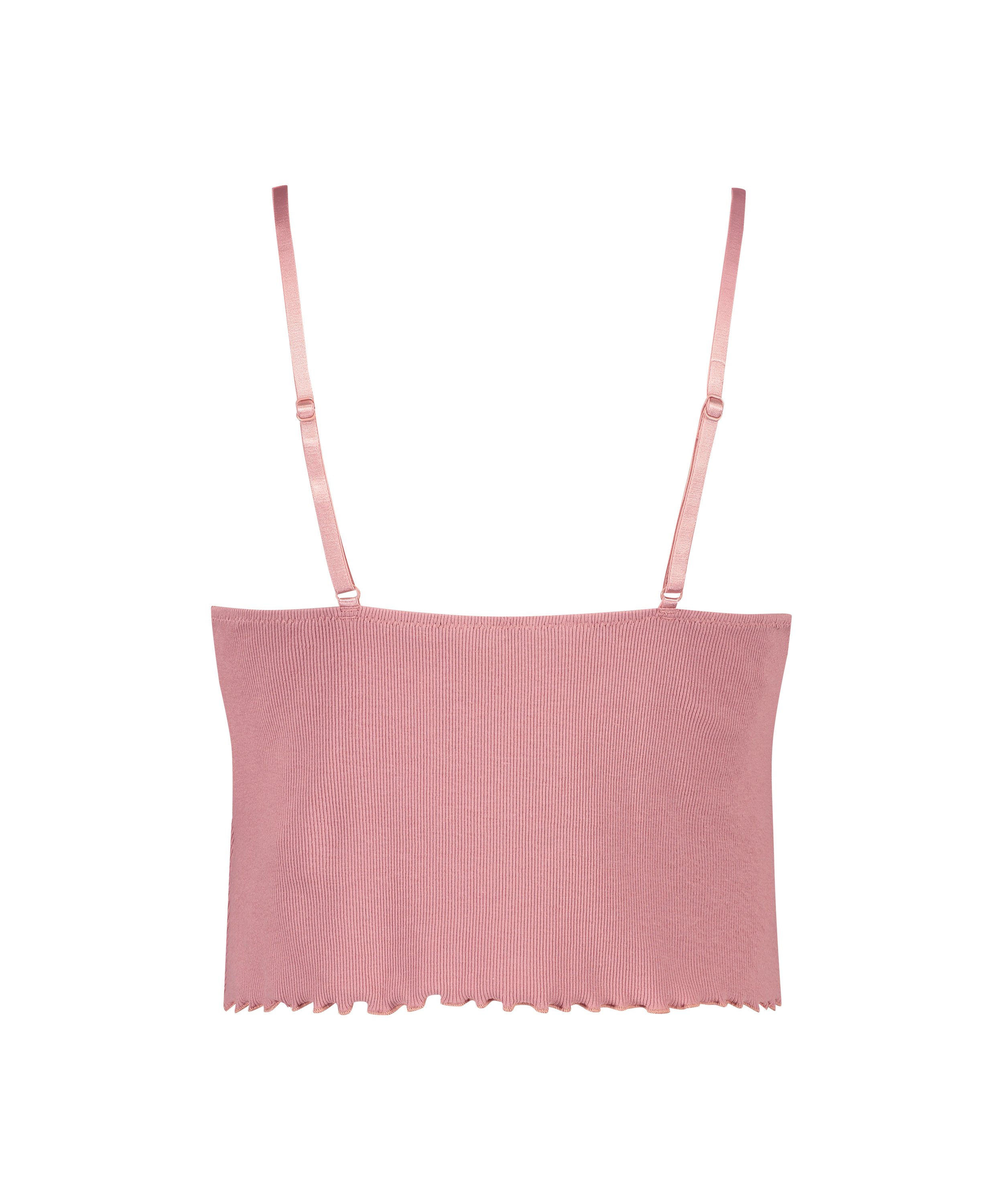 Mia HKM x NA-KD rib lace cami, Rosa, main