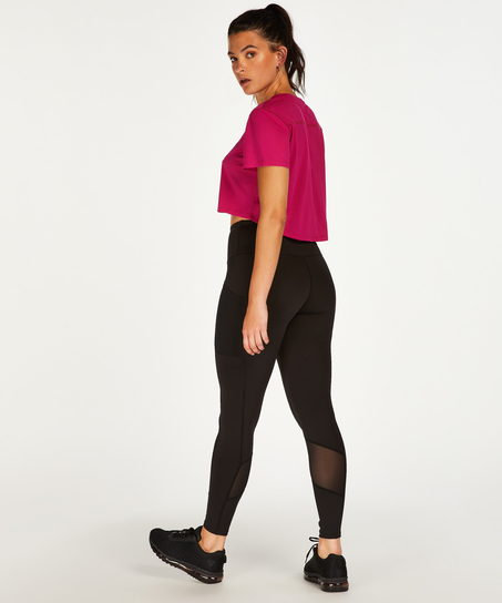 HKMX Crop-topp Mesh, Rosa