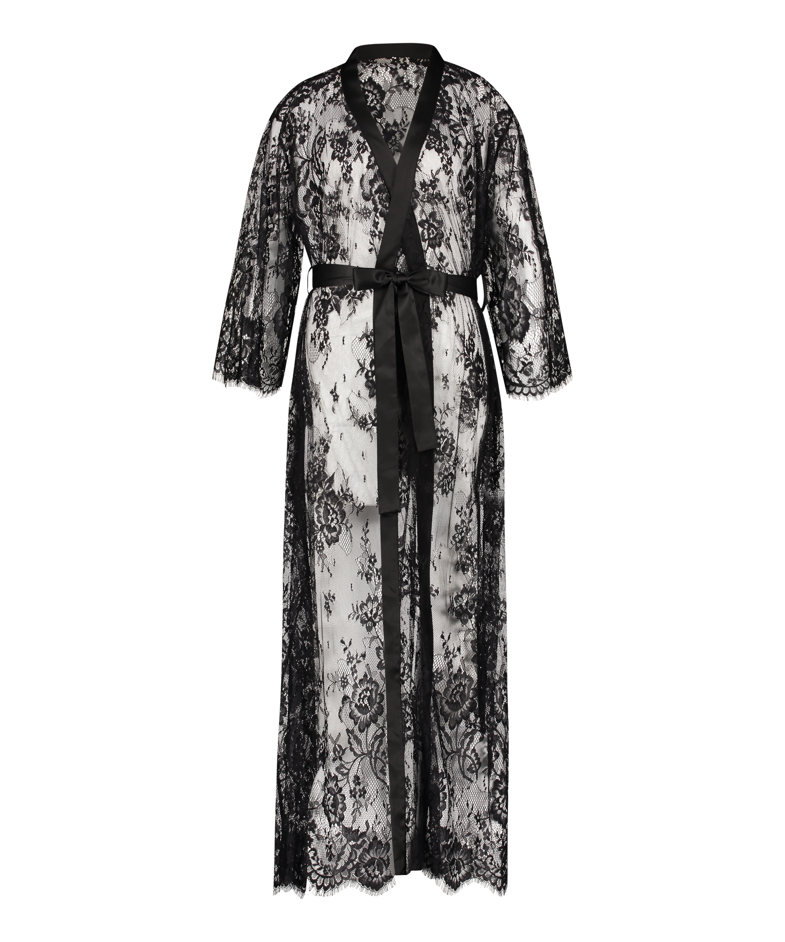 Kimono Allover Lace, Svart, main