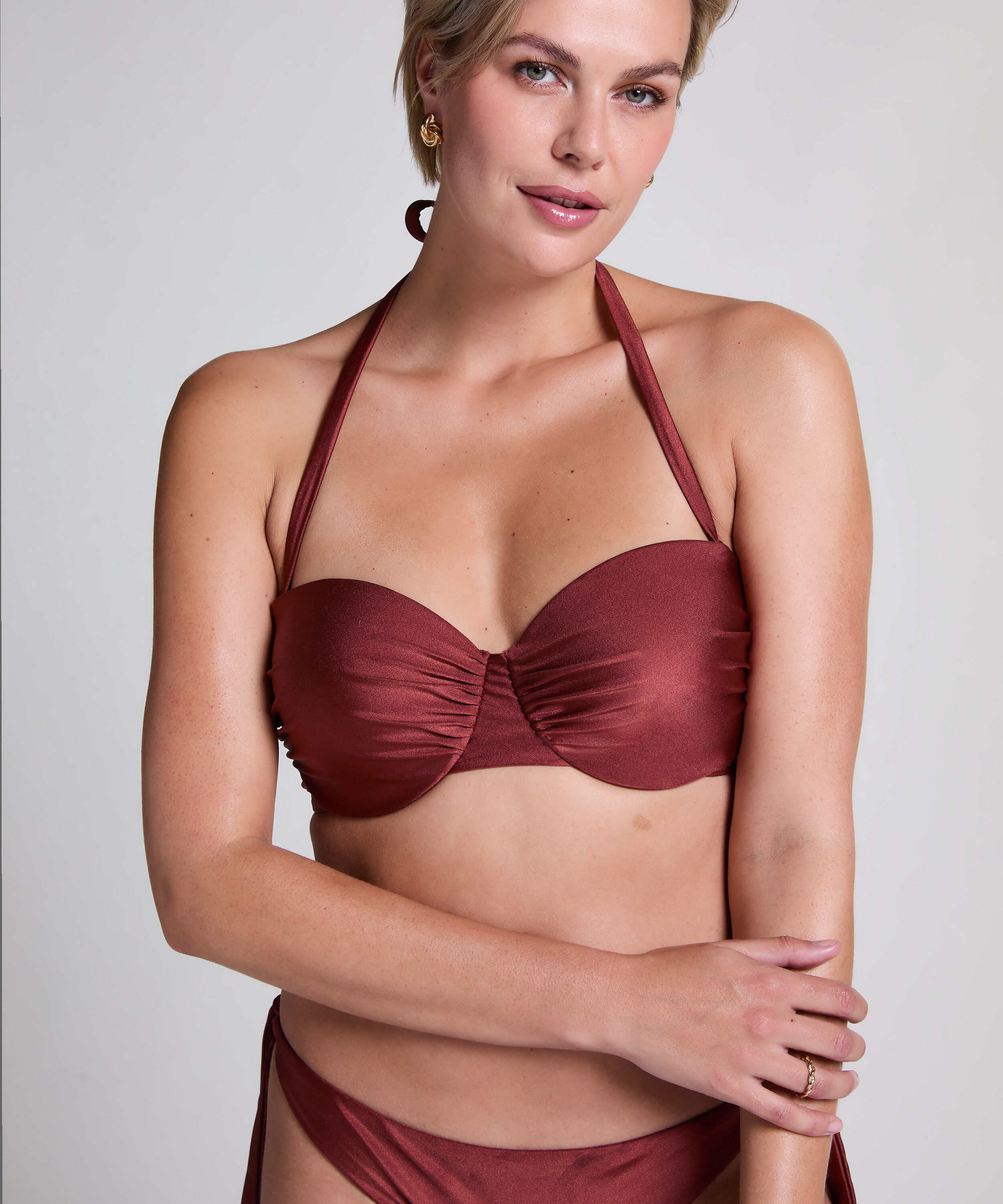 Dune Bandeau Bikinitopp, Rød