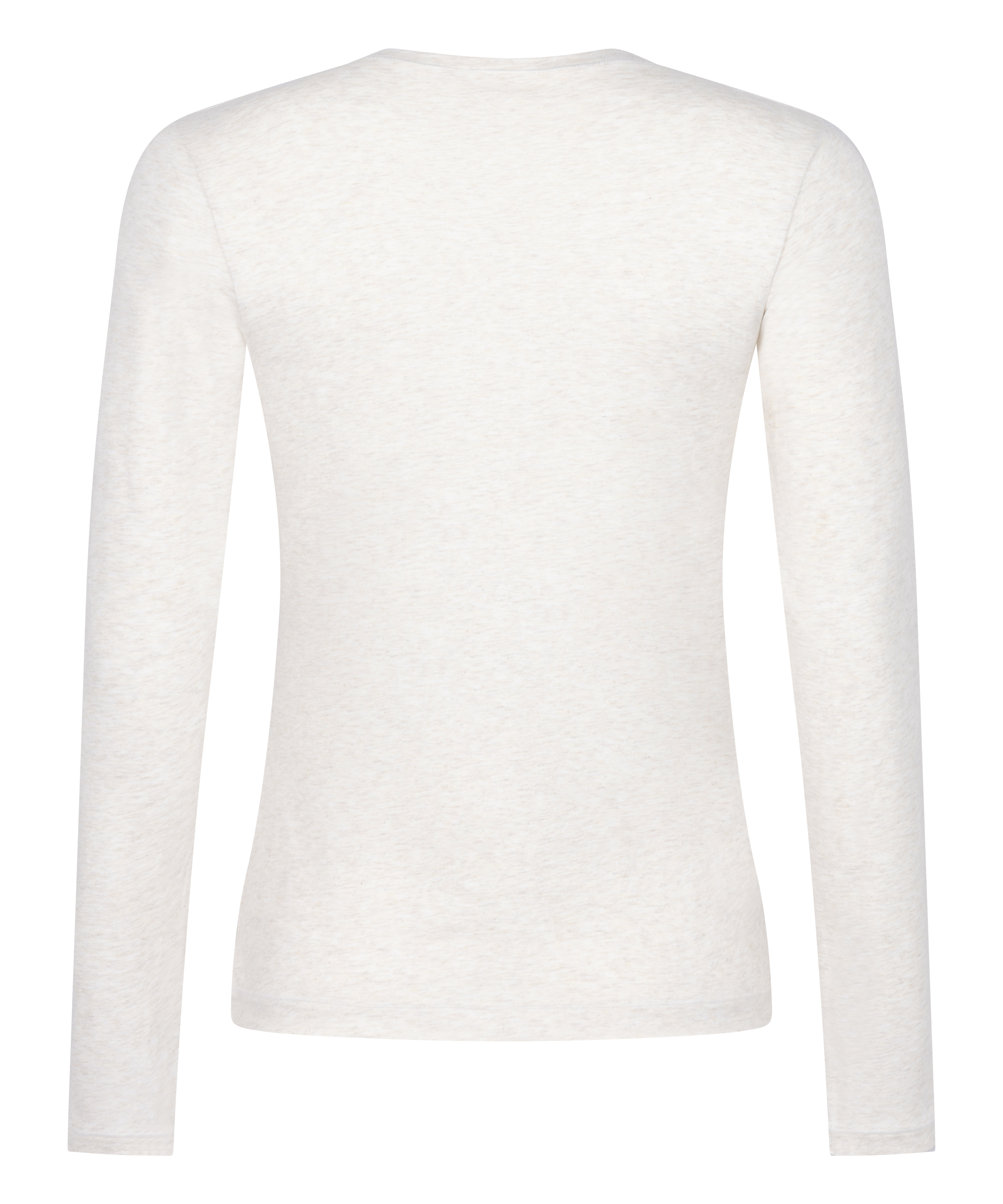 Langermet topp i myk bomull, Beige, main