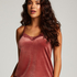 Cami-topp Velours Lace, Rosa