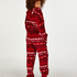 Fairisle flanellfleece onesie, Rød