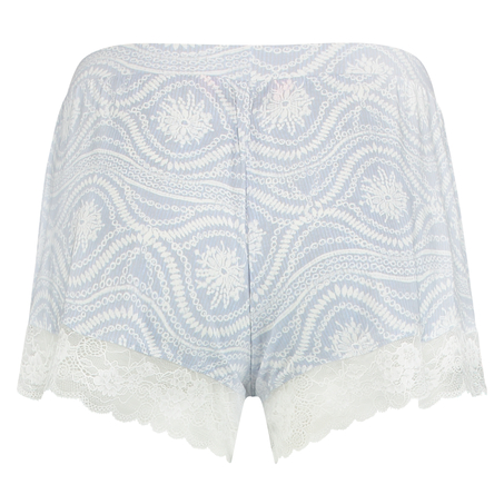 Pysjamashorts Jersey Lace, Blå