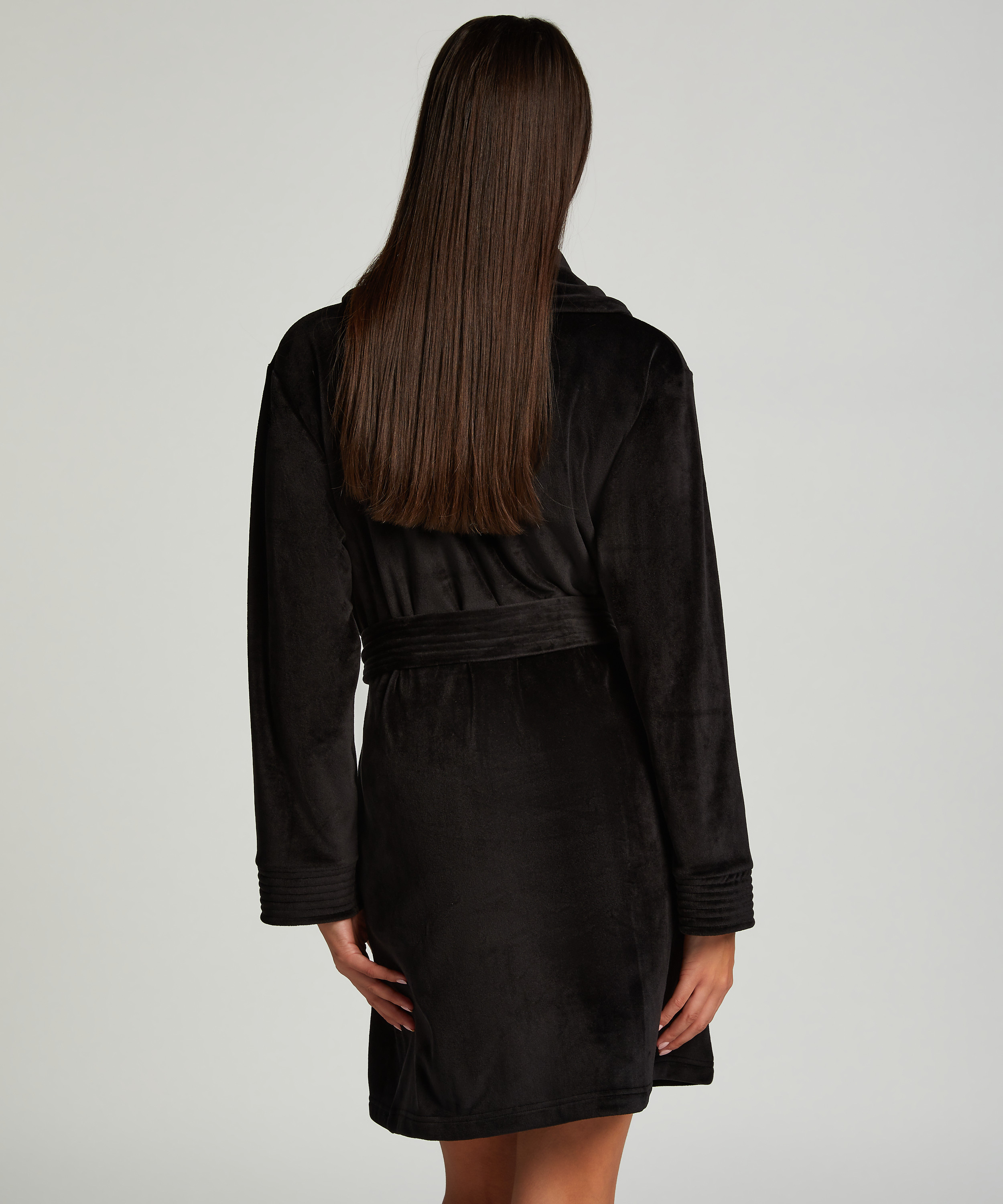 Badekåpe Velours, Svart, main