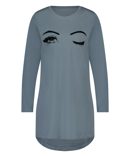 Round Neck Nightshirt, Bl&aring;