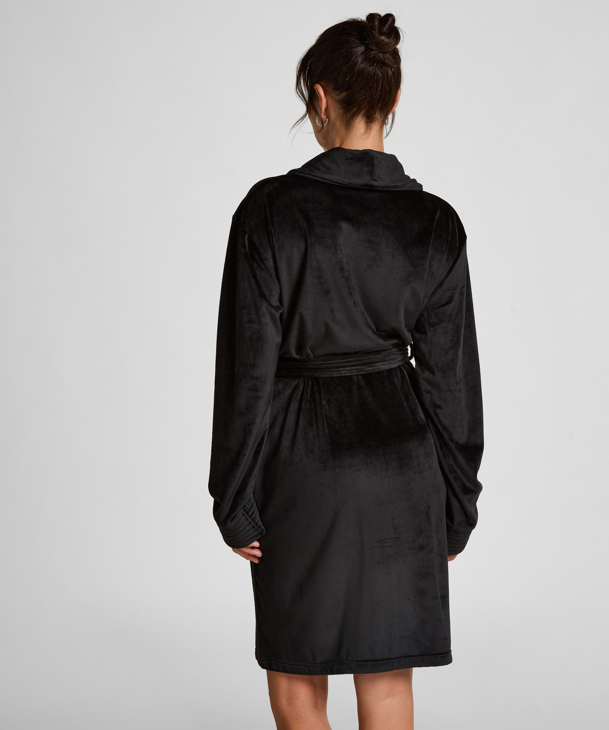 Badekåpe Velours, Svart, main