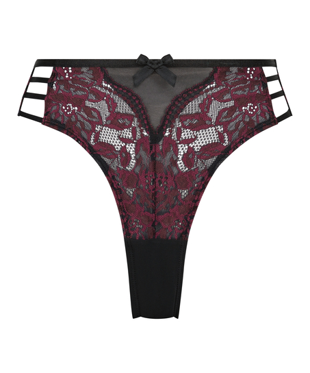 Brasiliansk truse med h&oslash;y skj&aelig;ring Astrid, Svart