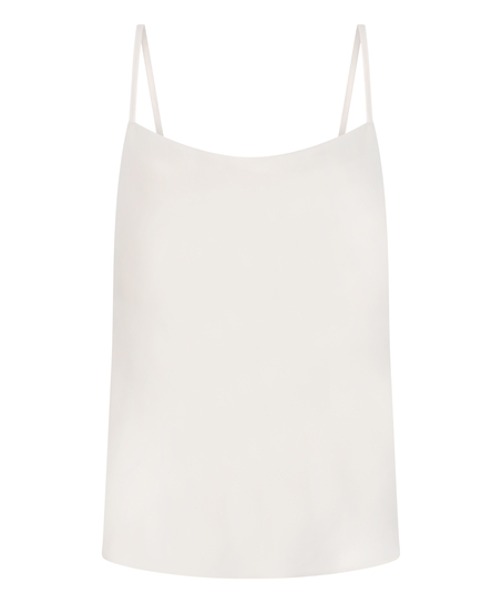 Cami Satin Minimal, Hvit