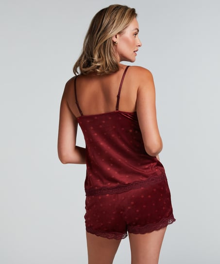 Cami-topp Velours Lace, Lilla