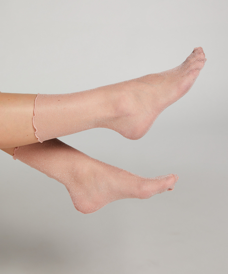 Strømper Glitter, Rosa