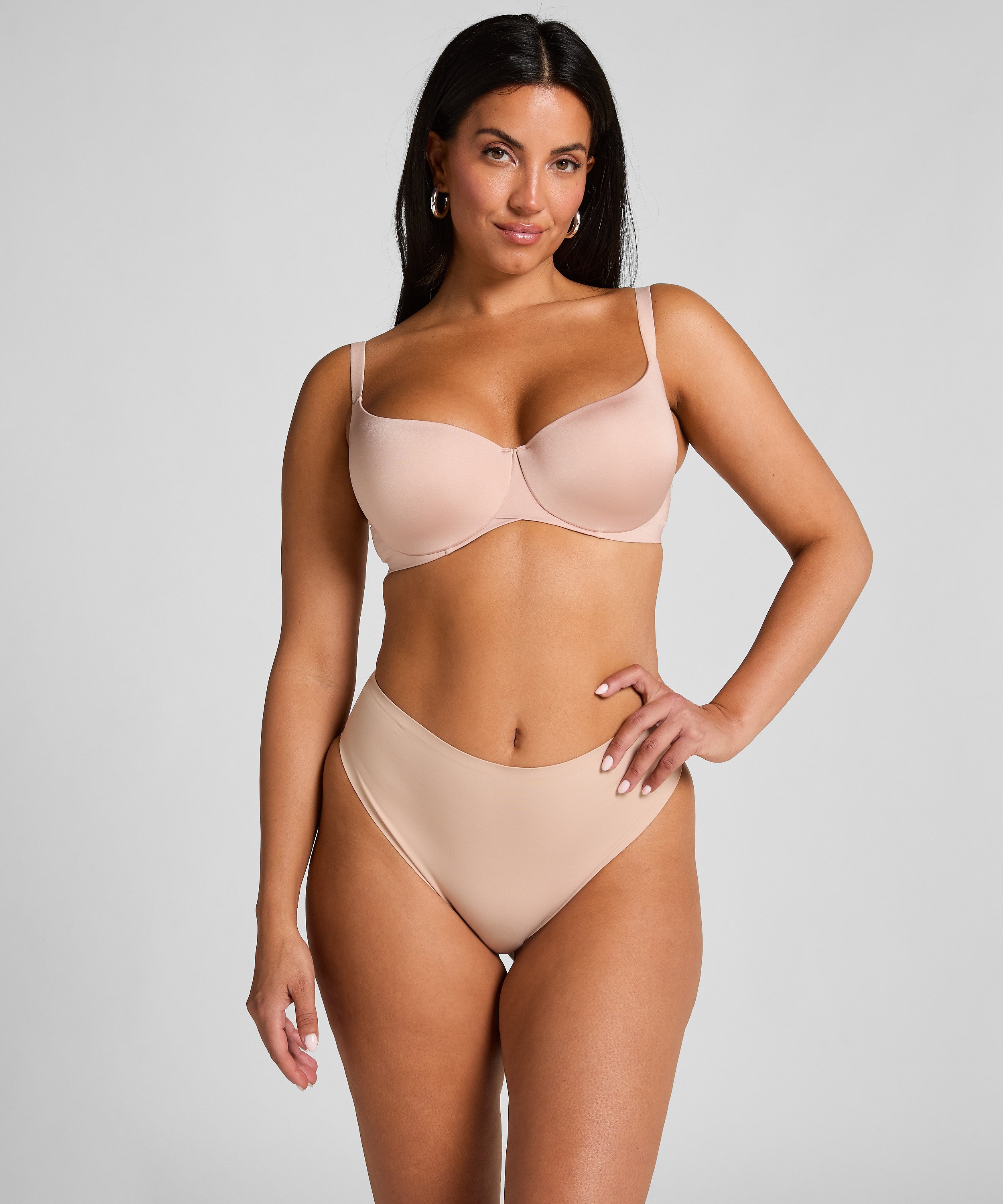 Polstret BH med bøyle Smooth, Beige, main