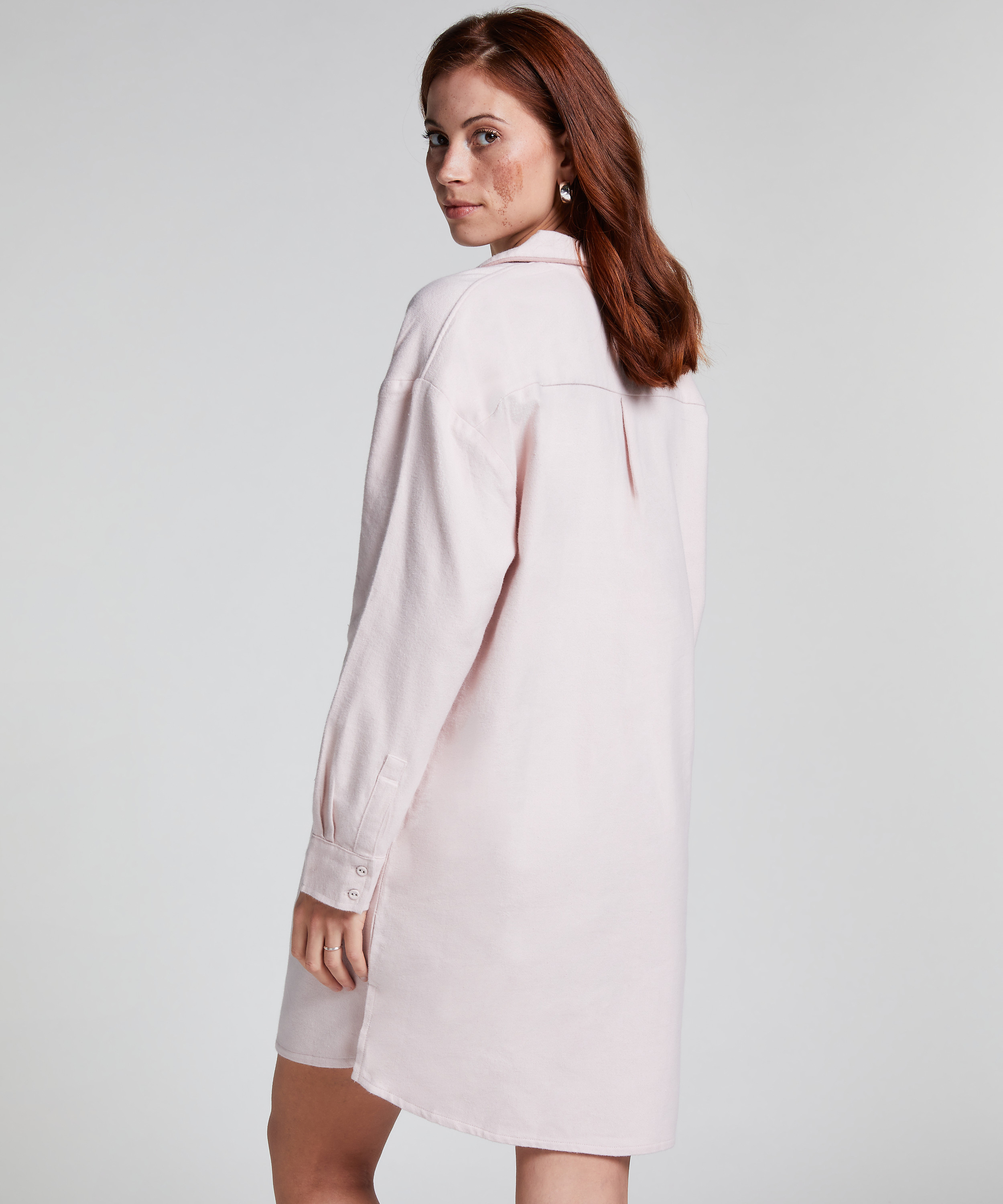 Nattskjorte Flanell, Lilla, main