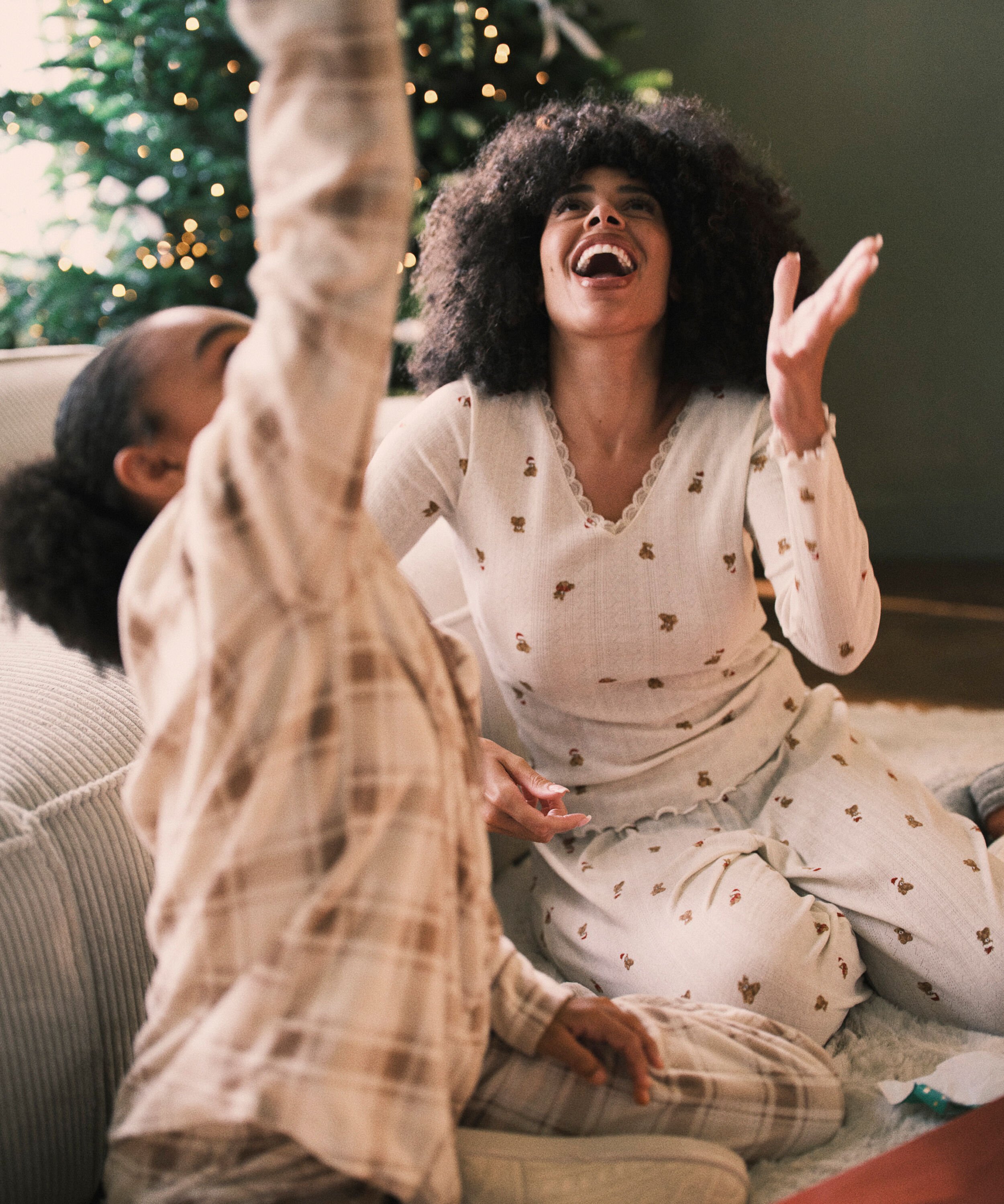 Pysjamatopp Pointelle, Hvit