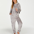 Onesie flanellfleece, Grå