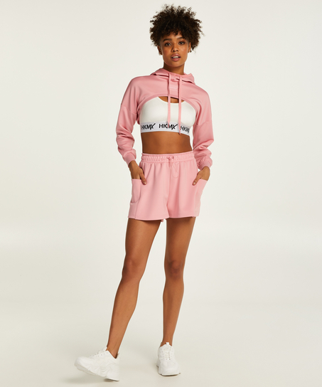 HKMX Hoodie Cropped, Rosa