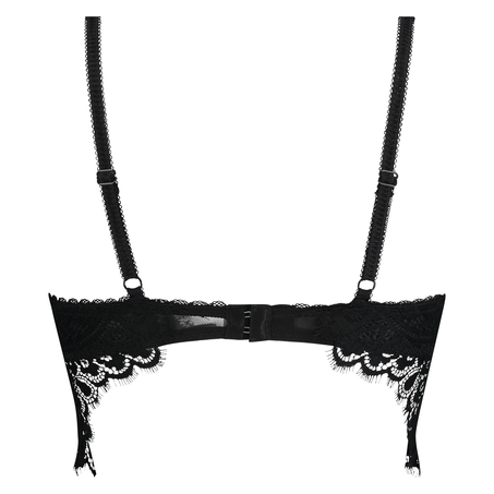 Alicia Padded Underwired Longline Bra, Svart