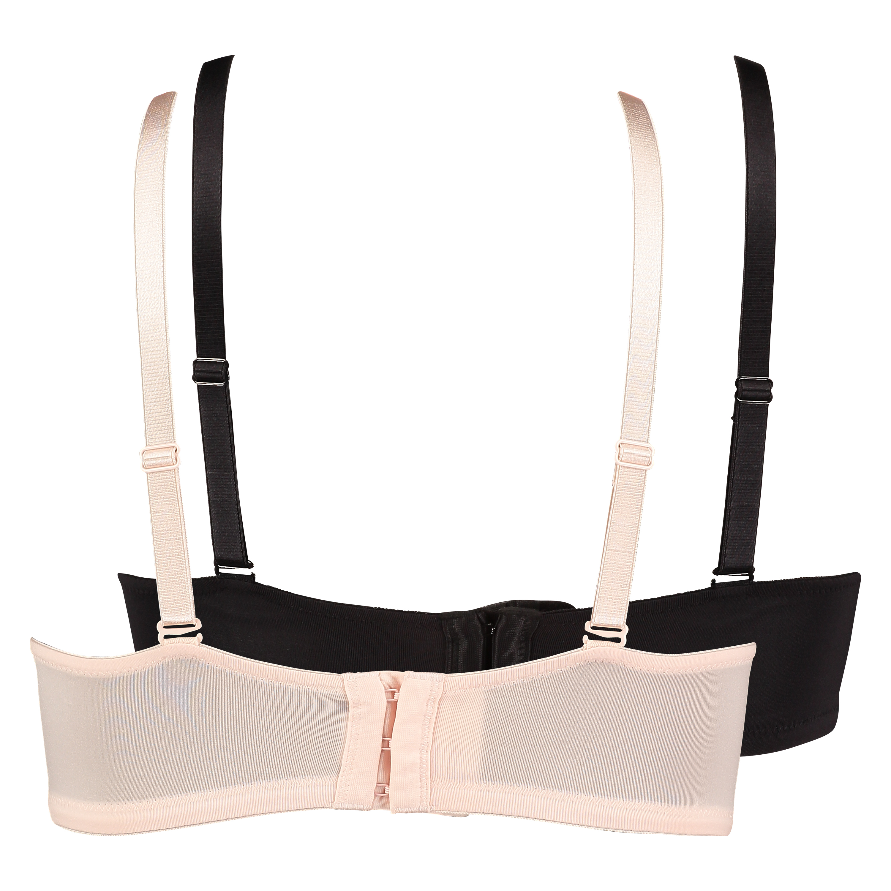 2 Strapless Padded Underwired Bras Lace, Rosa, main