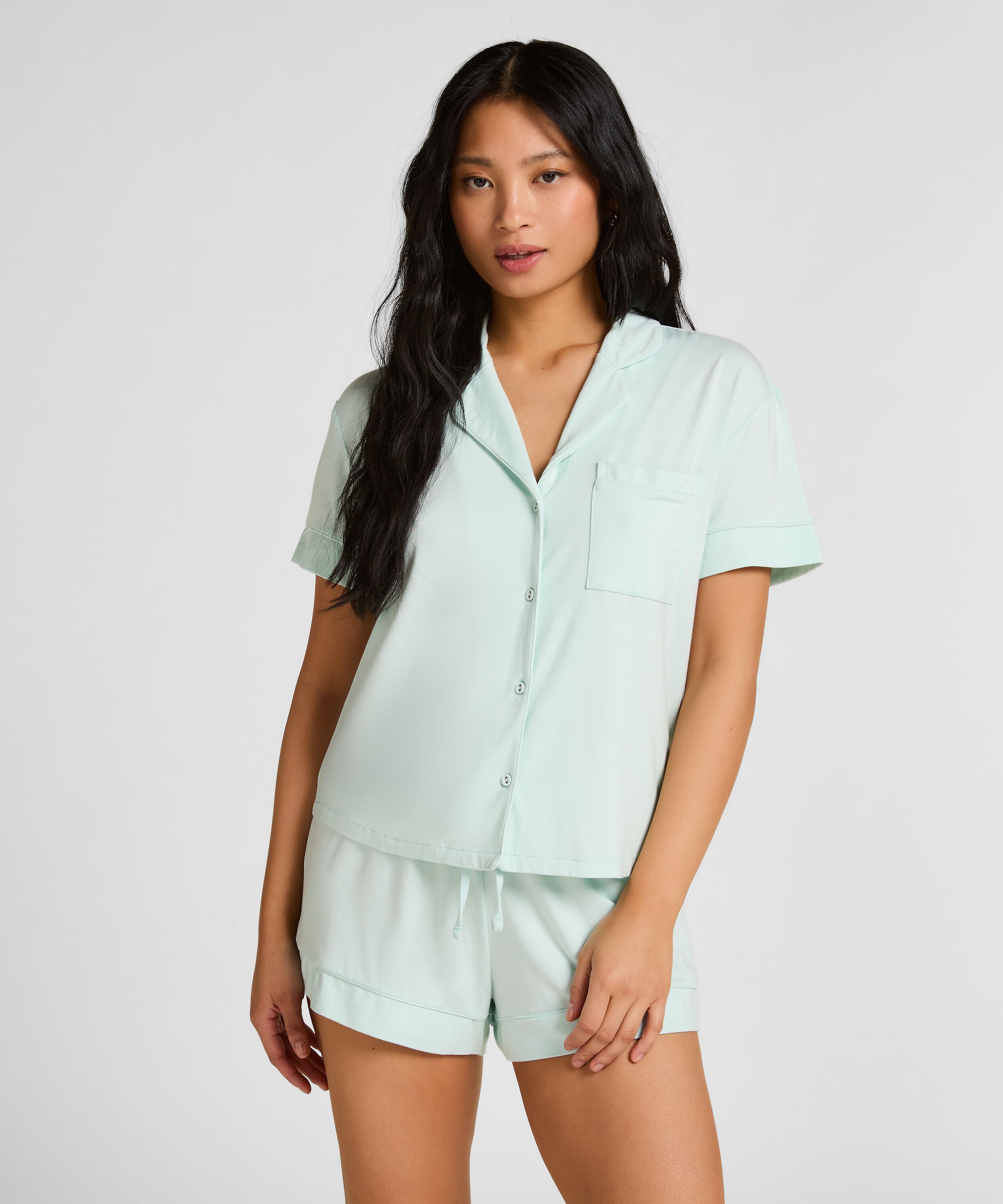 Essential kortermet jakke i jerseystoff