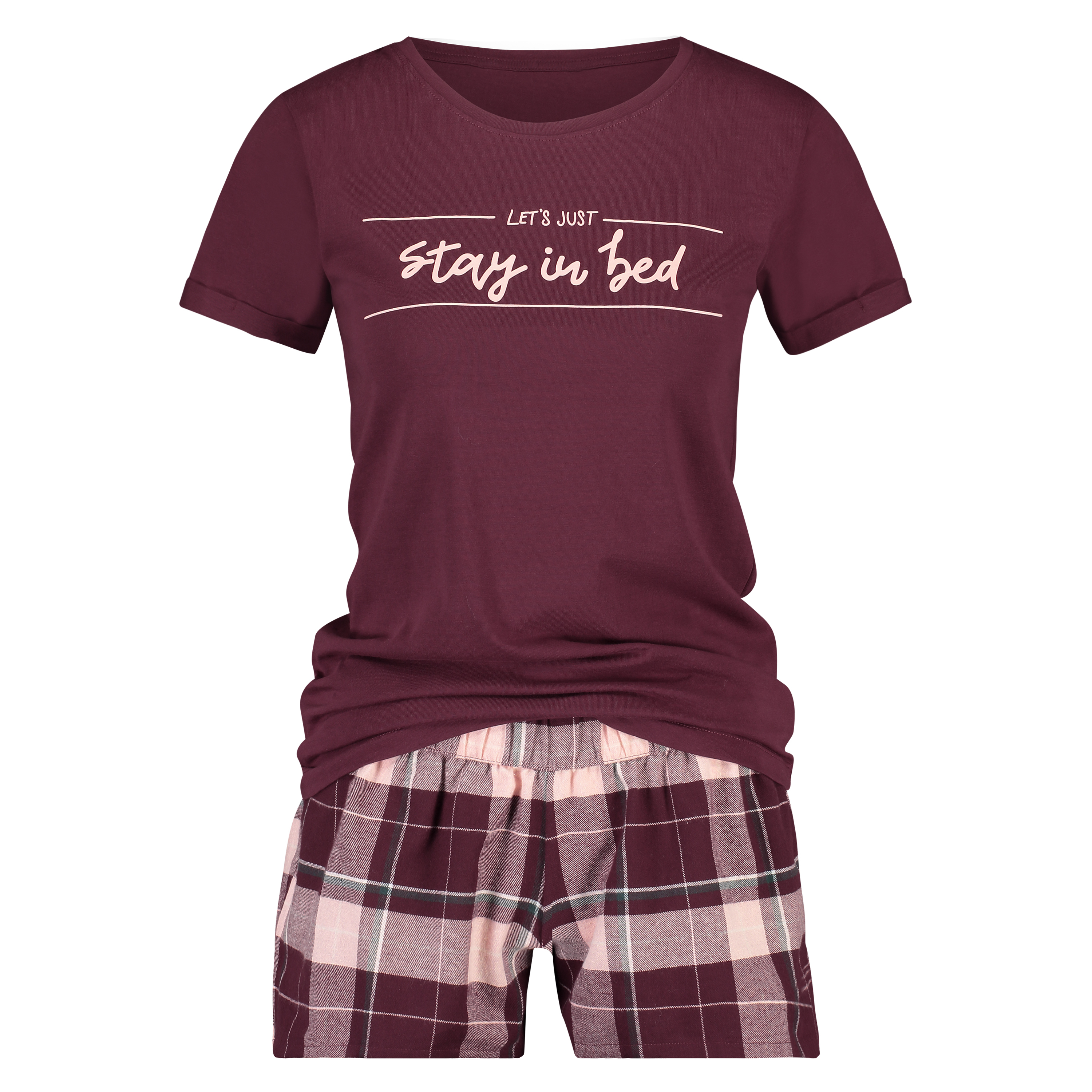 Short pyjamas set, Rød, main