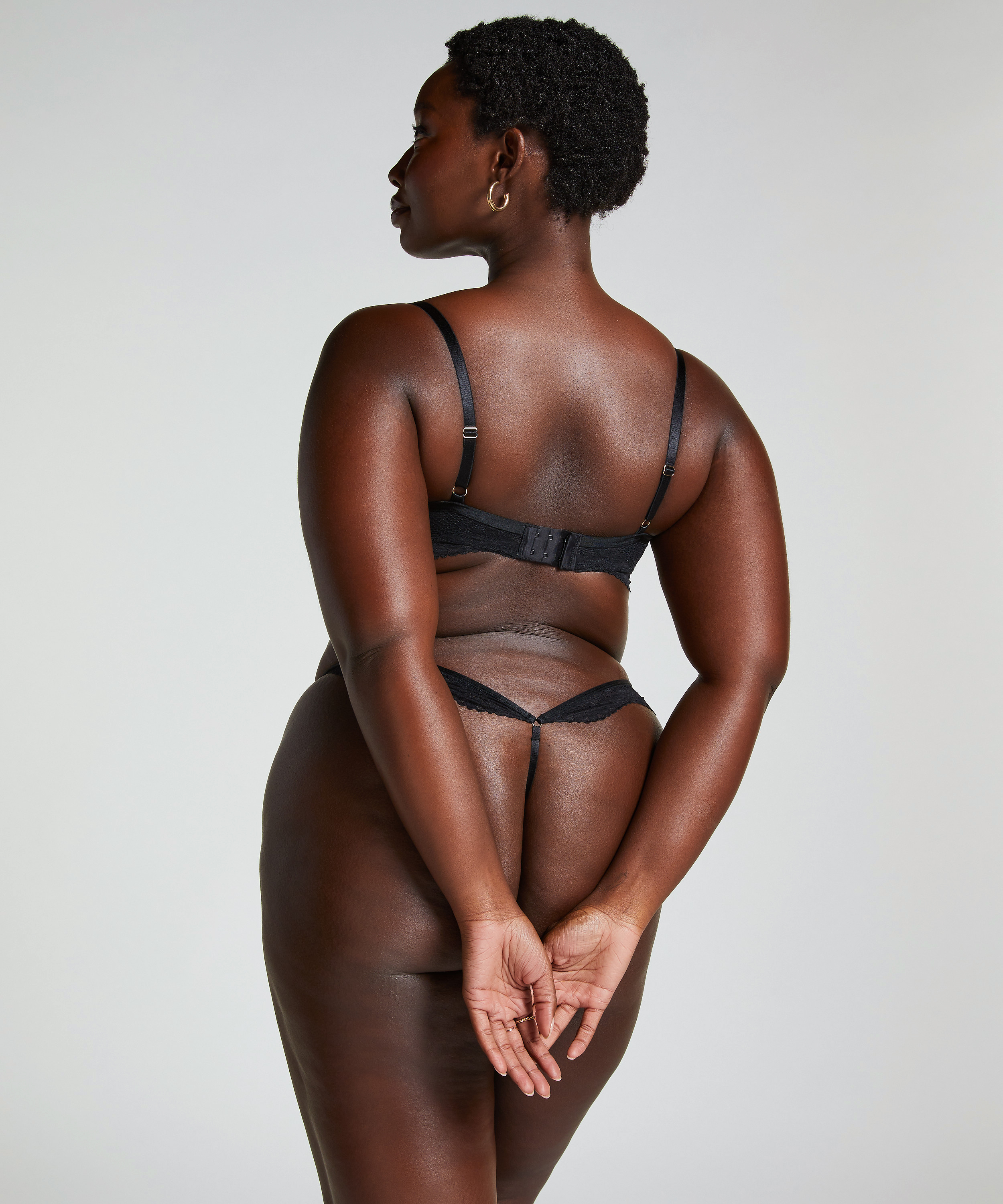 Polstret spile-BH med halve skåler Belladonna, Svart, main