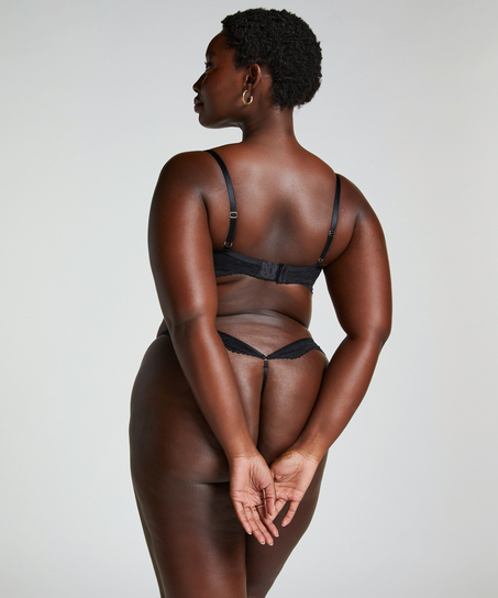 Polstret spile-BH med halve skåler Belladonna, Svart