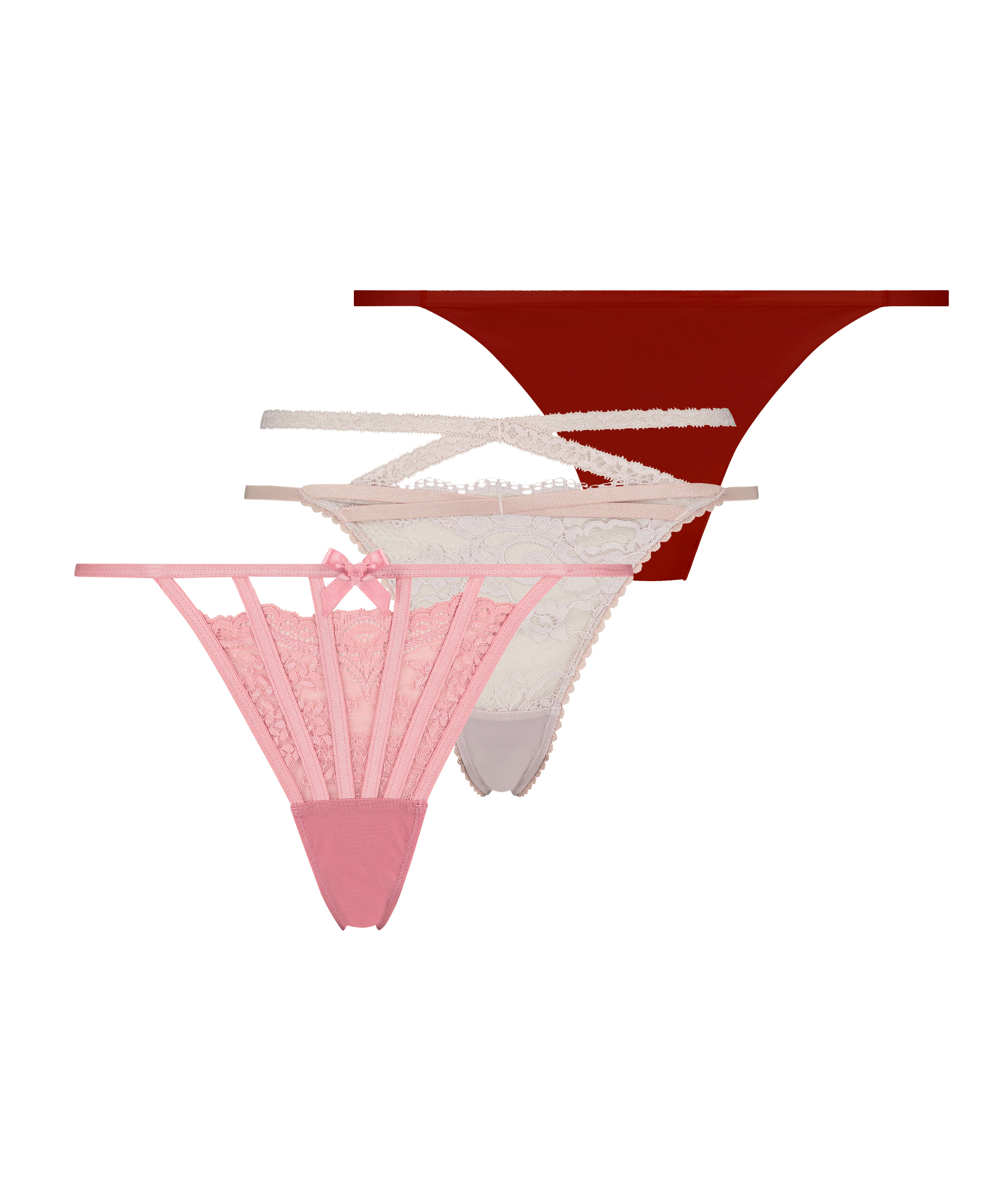 3-pakning g-strengtruser, Rosa, main