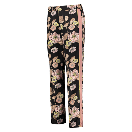 Emily satin pyjama pants, Svart