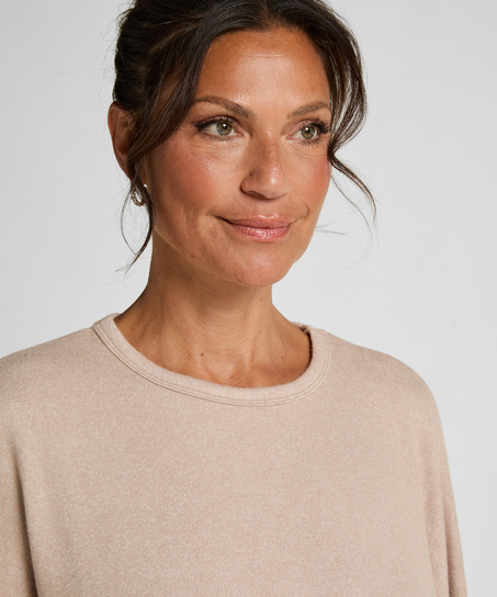 Pysjamatopp Jersey, Beige