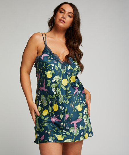 Underkjole Satin, Blå