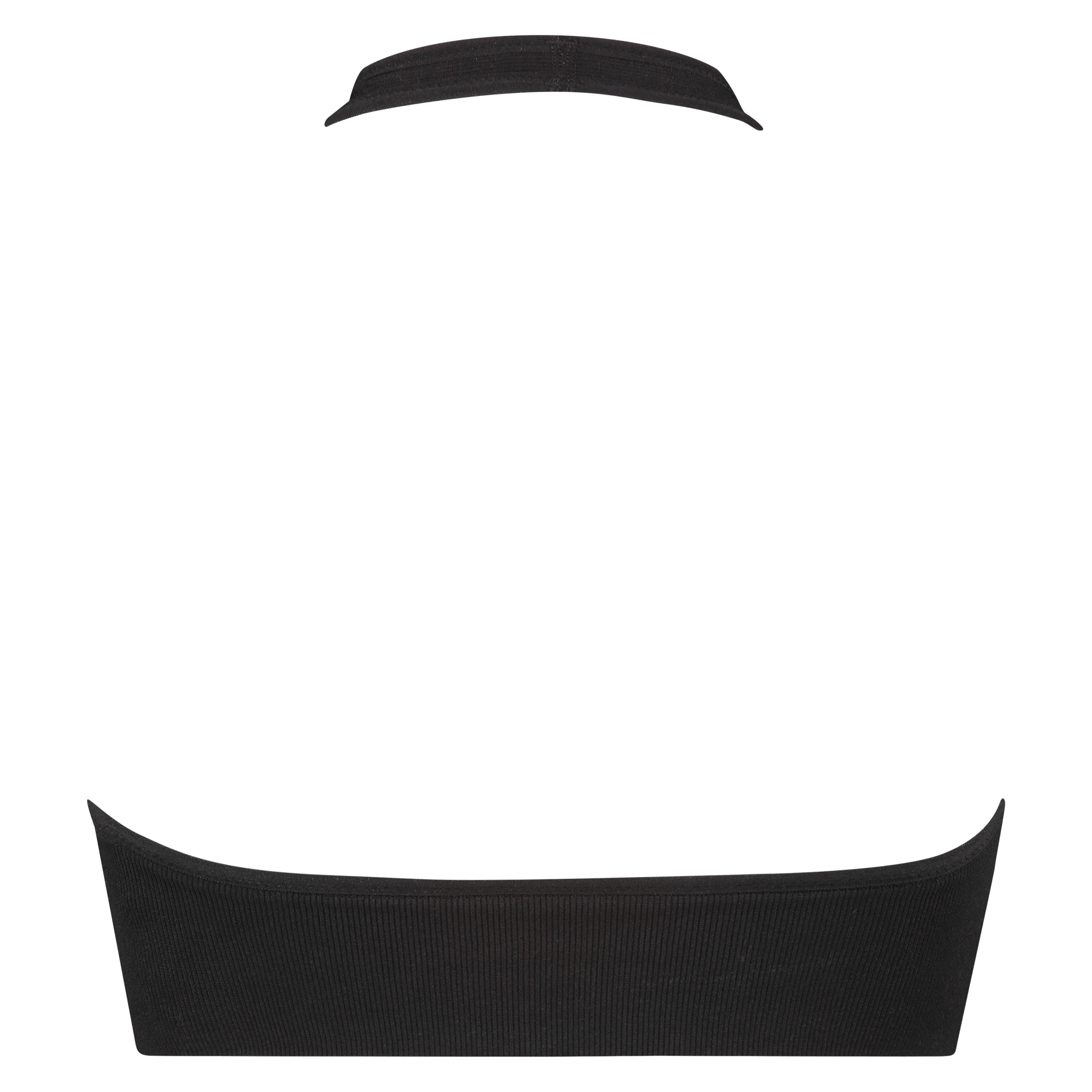Sømløs halter-bralette, Svart, main