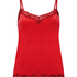 Cami-topp Velours Lace, Rød