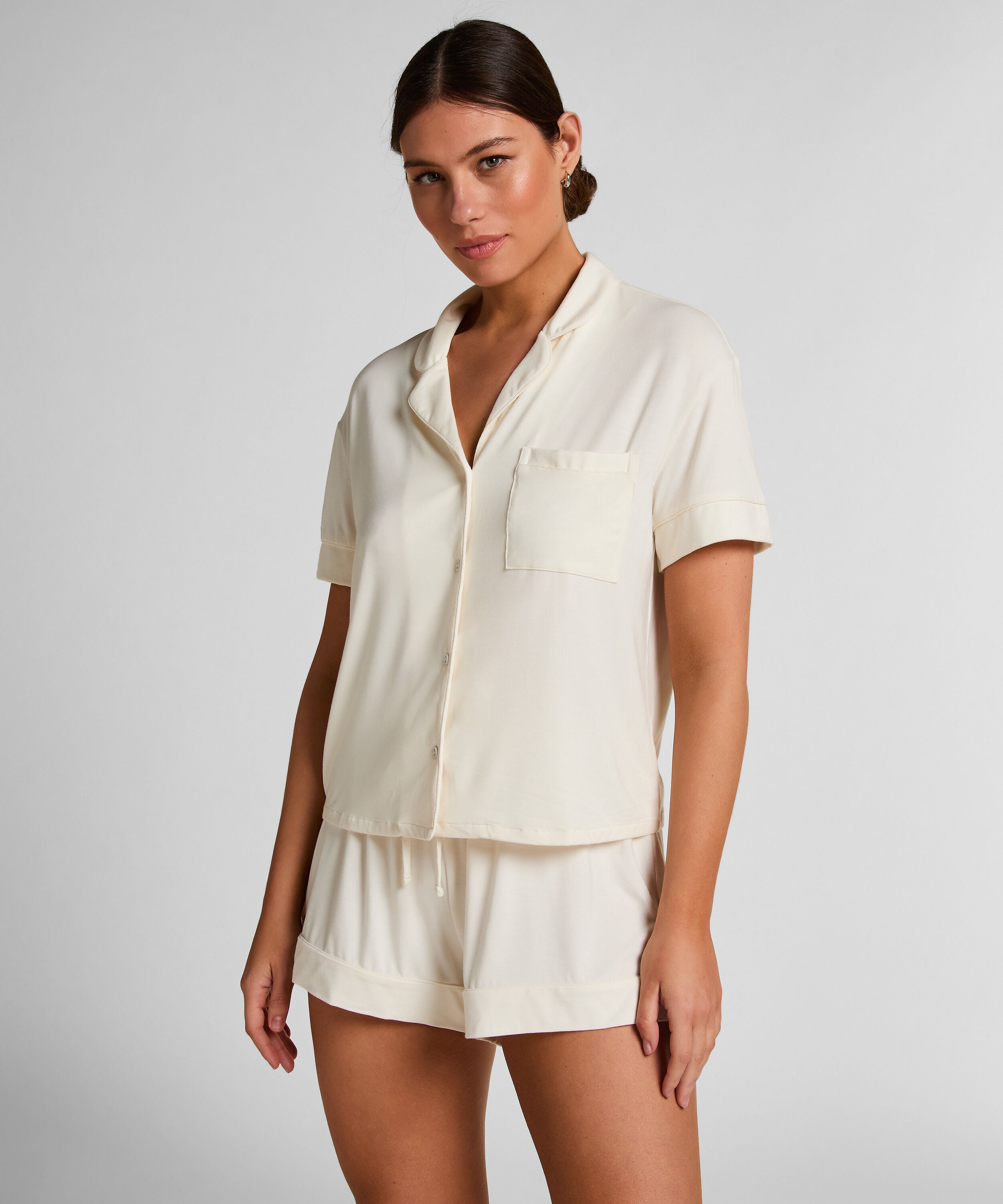 Essential shorts i jerseystoff, Hvit Essential shorts i jerseystoff, Hvit
