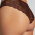 Invisible brasiliansk truse Lace Back, Brun