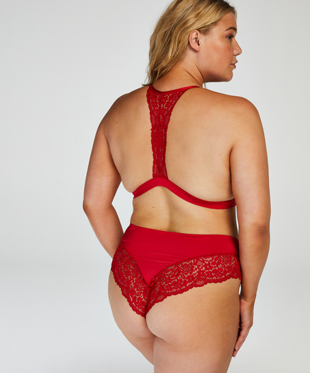 Rose polstret triangle-bralette, R&oslash;d
