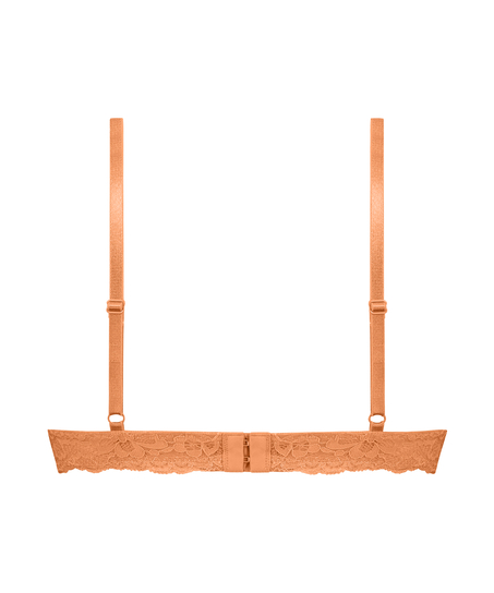 Vattert bh med bøyle push-up Marine, Oransje