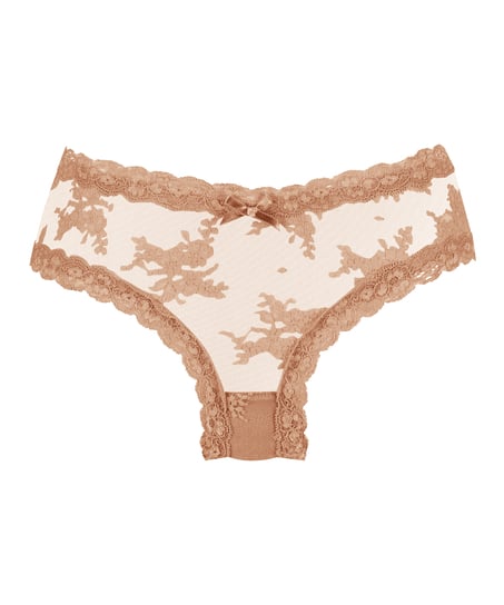 Brasiliansk truse V-shape Mesh, Brun