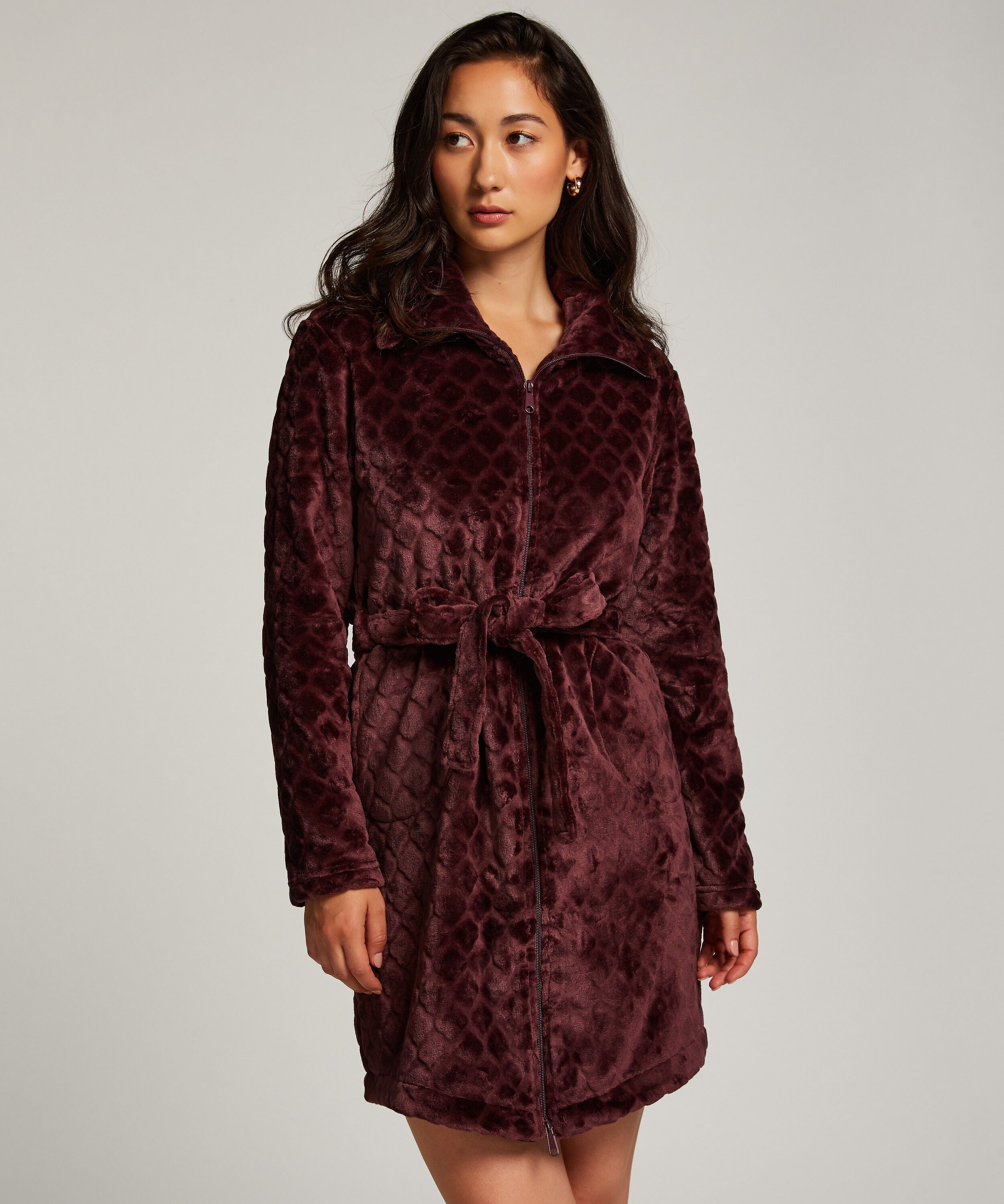 Badekåpe Zip Fleece, Lilla