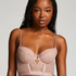 Malika longline polstret spile-BH, Rosa