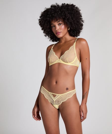 Uvattert bh med b&oslash;yle Isabelle, Gul