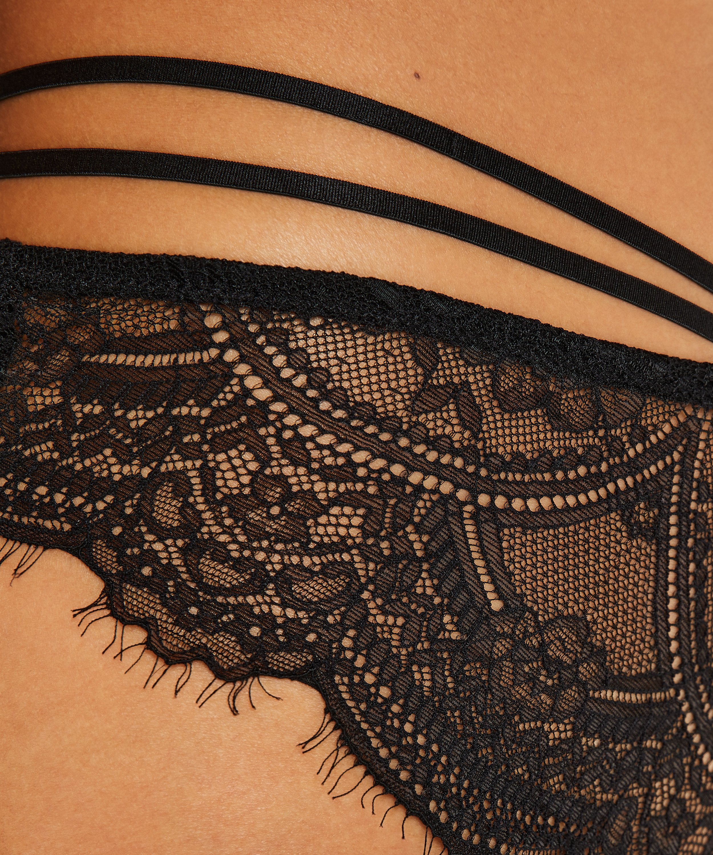 Sian brasiliansk truse med høy skjæring, Svart, main