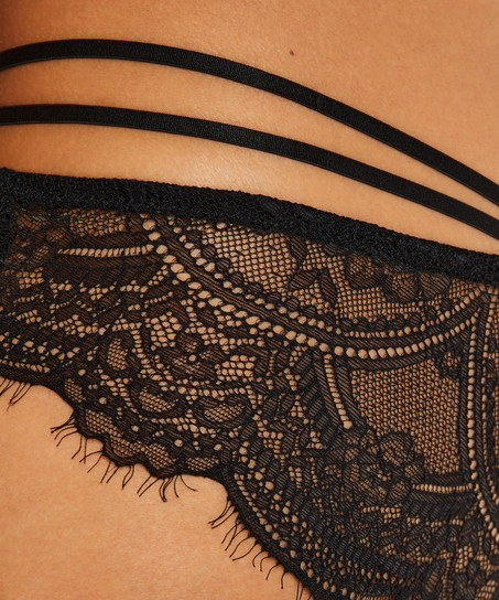 Sian brasiliansk truse med høy skjæring, Svart