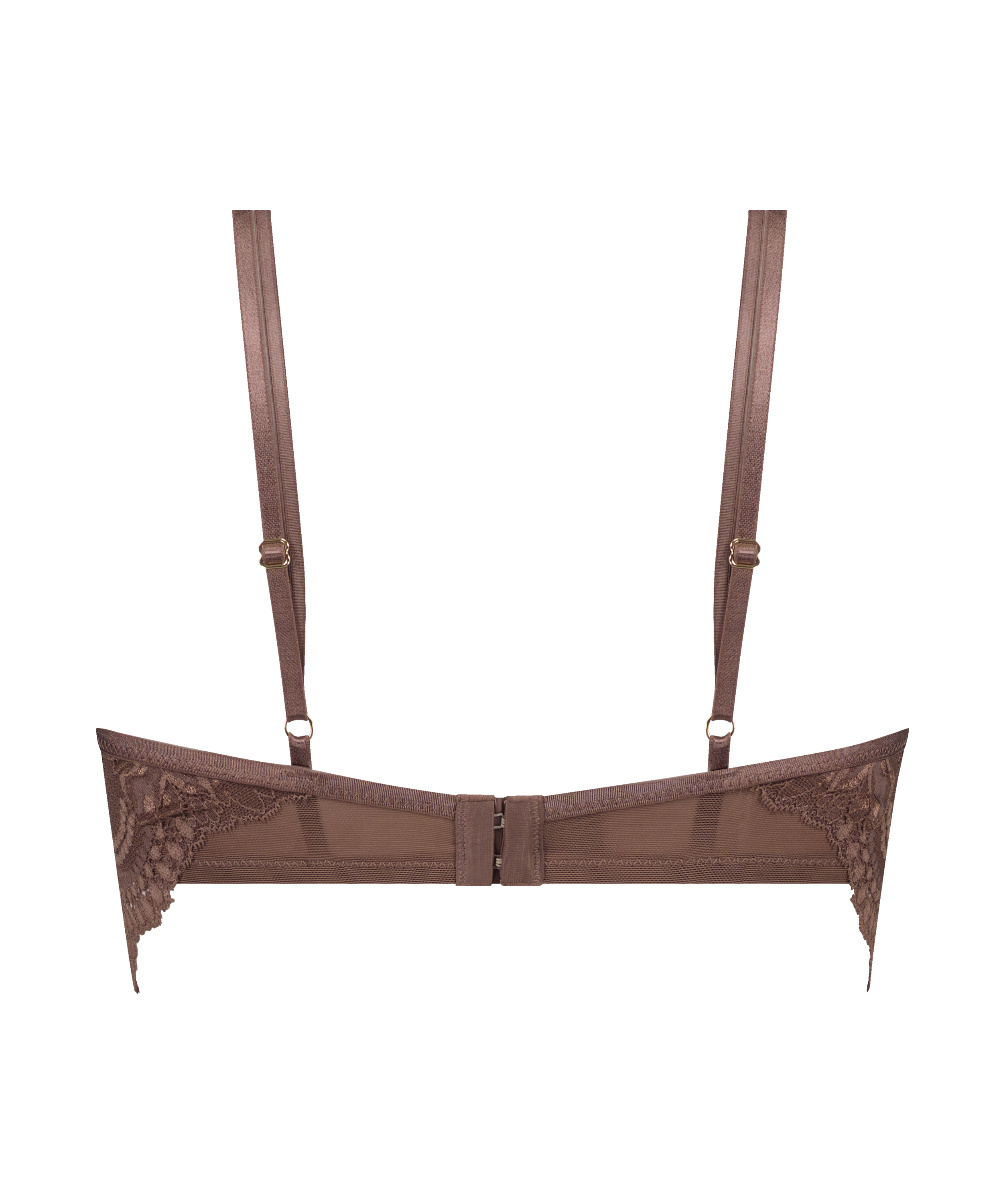 Uvattert bh med b&oslash;yle longline Raquel, Brun, main
