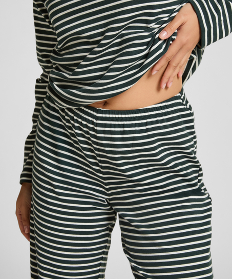 Pyjamasett i bomullsjersey, Grønn